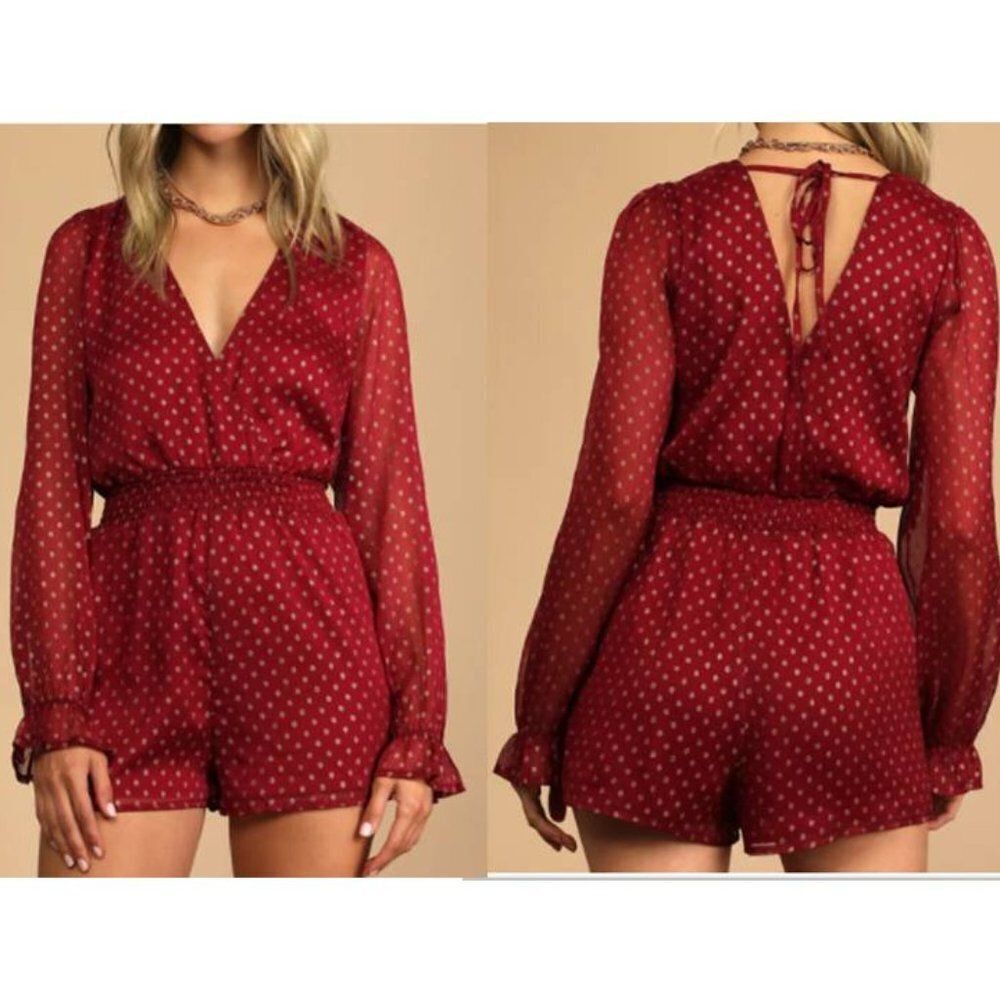 Women's Chiffon Long Sleeve‎ Romper